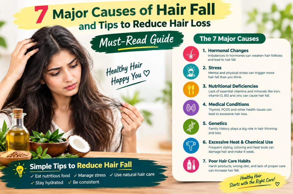 7 Major Causes of Hair Fall